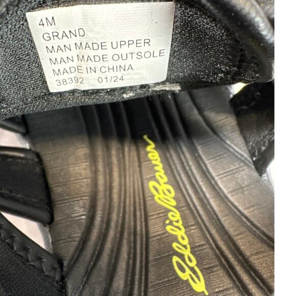 Eddie Bauer Grand Gray Black Hiking Sandals boys sz 4 - Picture 6 of 7